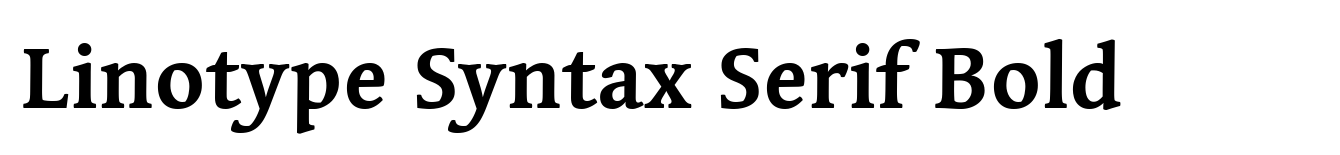 Linotype Syntax Serif Bold